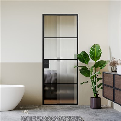 Metal Frame Glass Hinged Door Interior Door System Customizable