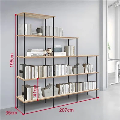 Wall Mounted Metal Decorative Book Shelf