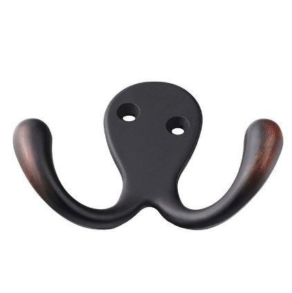 Black Double Leg Coat Hook