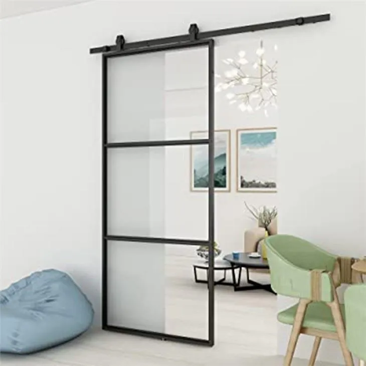 Black Steel Framed Glass Sliding Door 2021