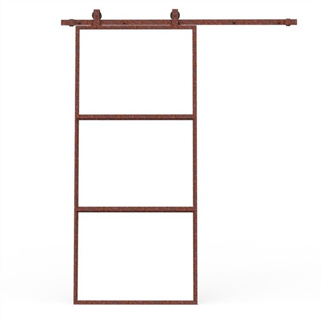 Durable Clear Glass Barn Interior Door